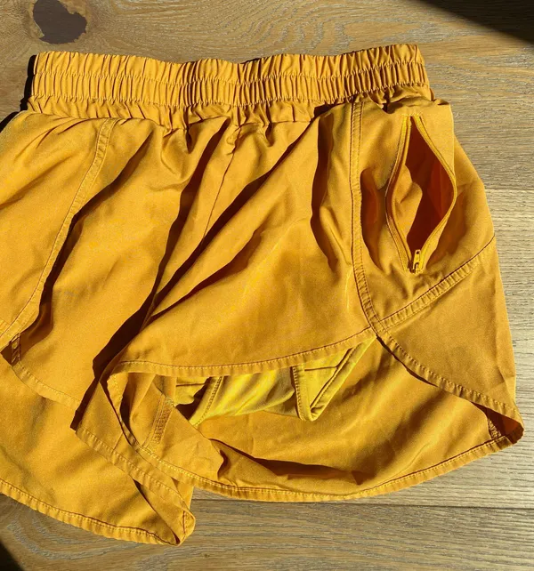 Mustard Yellow Workout Shorts Size M - Image 3