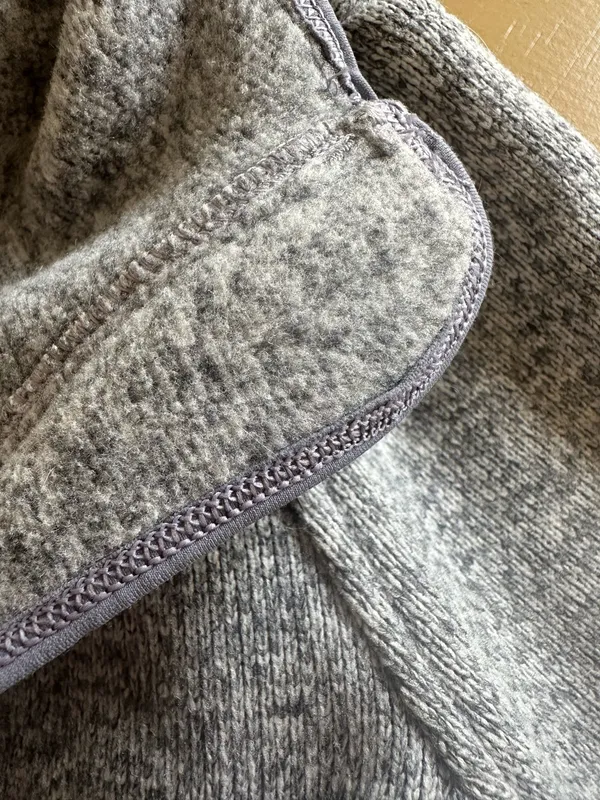 Lululemon Fleece & Thank You Pullover Heathered White / Battleship 6 - Image 4