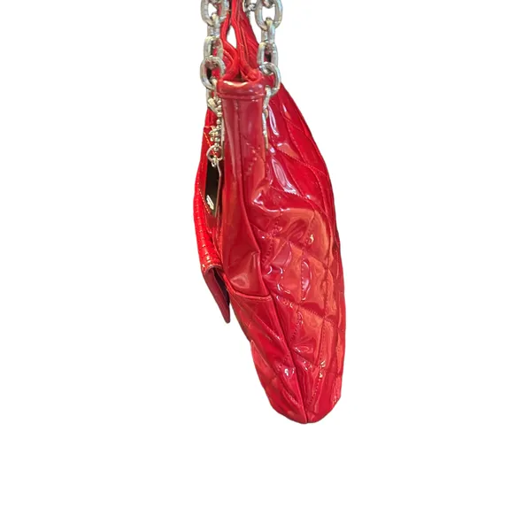 Coach Poppy Glossy Red Quilted Patent Leather Bag - Image 2