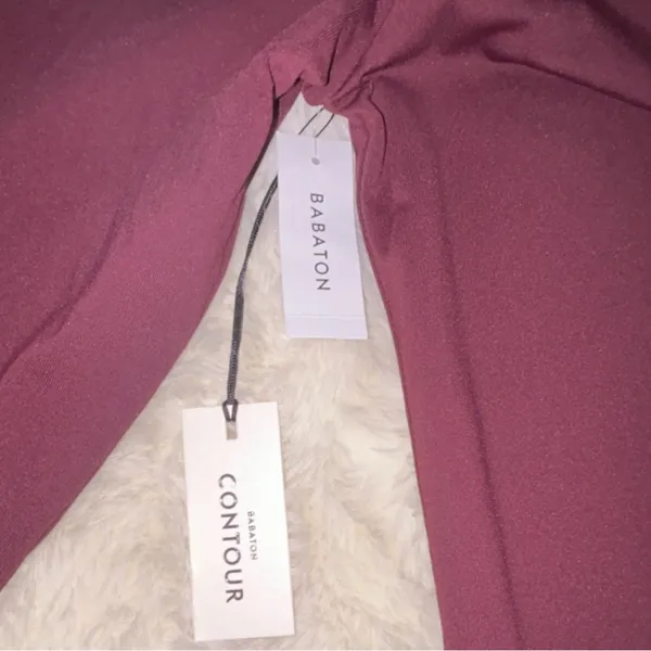Aritzia Babaton Contour Burgandy Long Sleeve Dress - Image 3