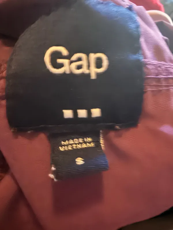 Gap Purple Hooded Utility Rain Jacket Women’s Small Drawstring Waist - Image 3