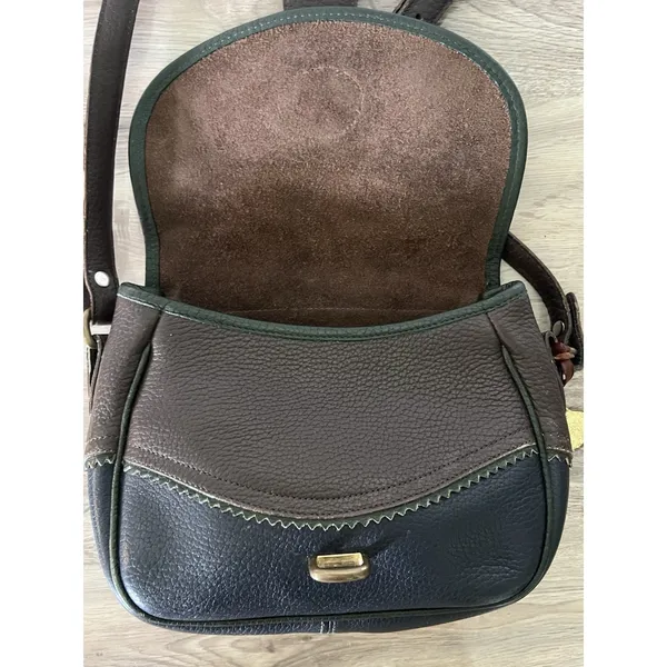 Vintage Dooney & Bourke Teton Collection All-Weather Leather saddle bag Brown - Image 11