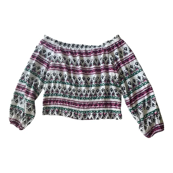Wrangler Retro Off‎ Shoulder Long Sleeve Elastic Women’s Top Plus Size Size XXL - Image 3