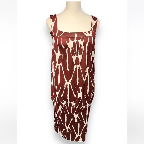 DIANE VON FURSTENBERG Matilda Silk Dress jiraffe size 8 - Image 2