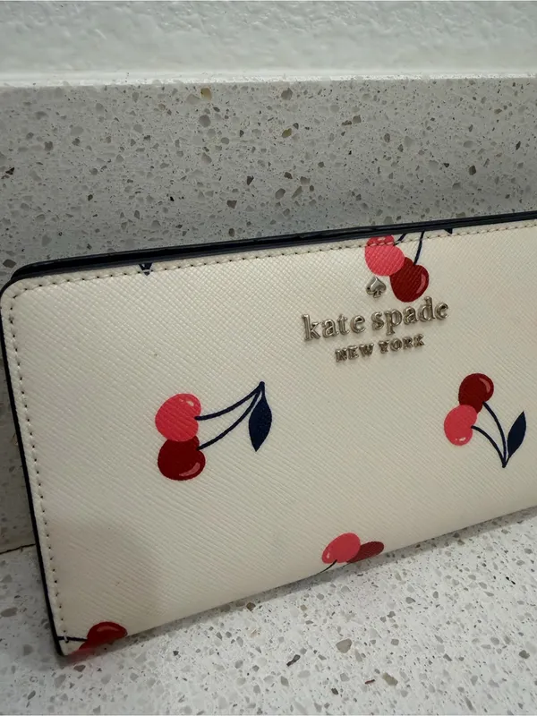 Kate Spade New York Staci Wallet – Dancing Cherries Print NEW - Image 2