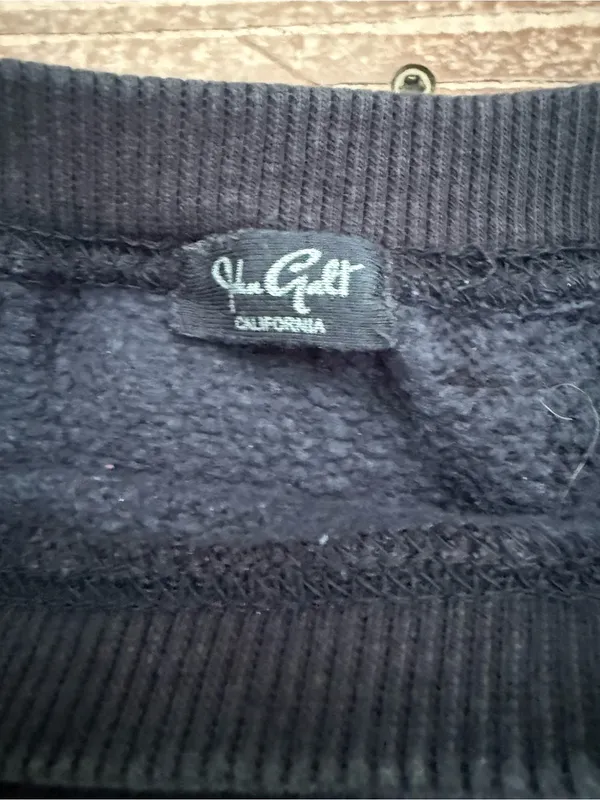 Brandy Melville Navy Crewneck with Light Blue 'LOS ANGELES' sweater - Image 6