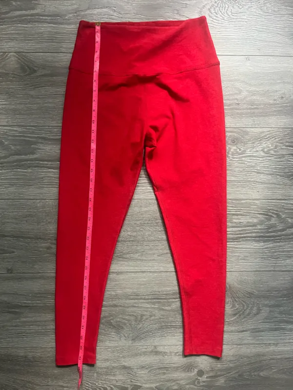 Beyond Yoga Red Space Dye Active Gym Pilâtes Workout Exercise Leggings Size XL - Image 5