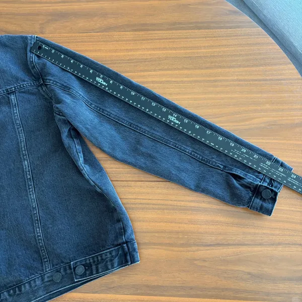 Buffalo David Bitton Denim Jacket M Distressed Black Wash Grunge Streetwear Edgy - Image 10