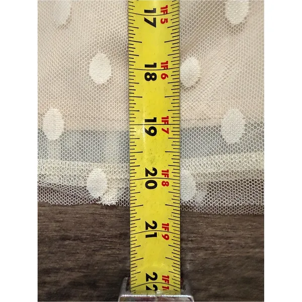 Ivory Swiss Dot‎ Mesh Overlay Mini Skirt NWT Women's XL Coquette Tulip B - Image 6