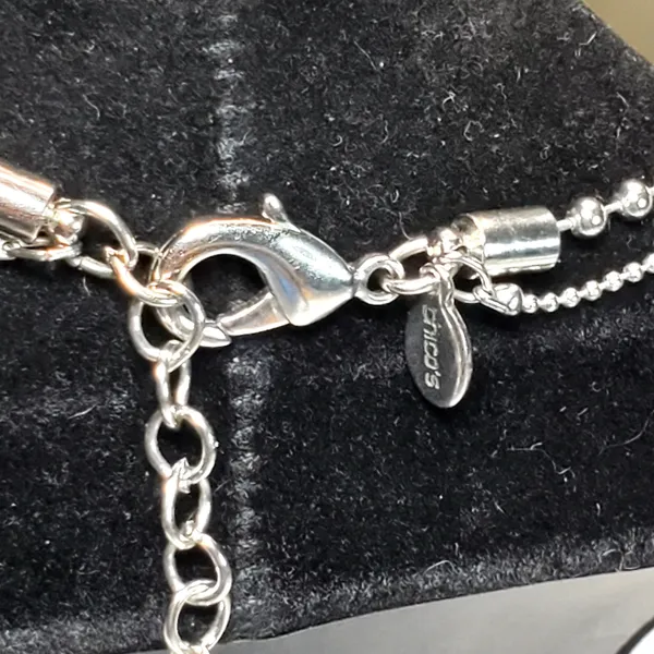 Chico’s Roxi Double Chain Silver Tone Medallion Pendant 24" - Image 8