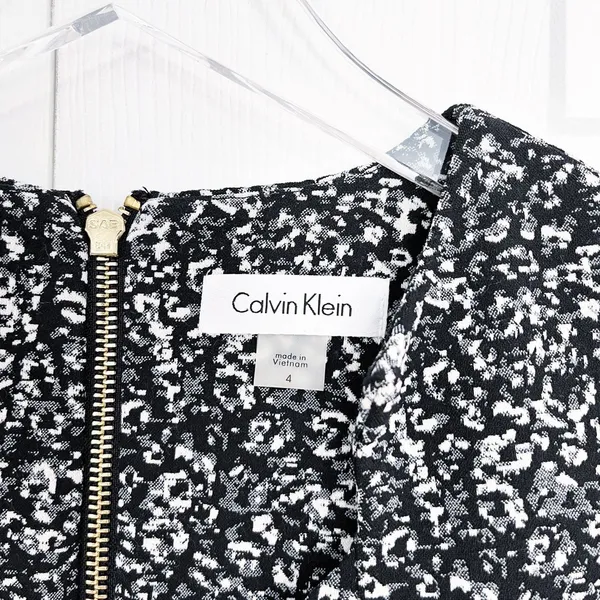 Calvin Klein Snow Leopard Sheath Dress - Image 3