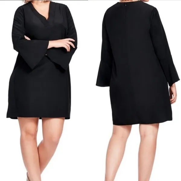 Amanda Uprichard‎ Bell Sleeve V Neck Dress Green XS - Image 2