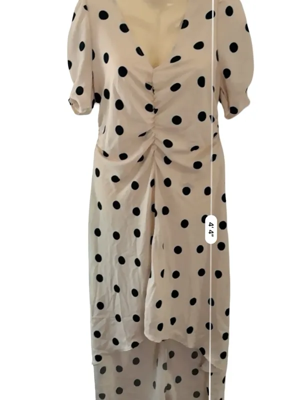 a new day Cream Maxi Dress with Black Polka Dots - Image 3