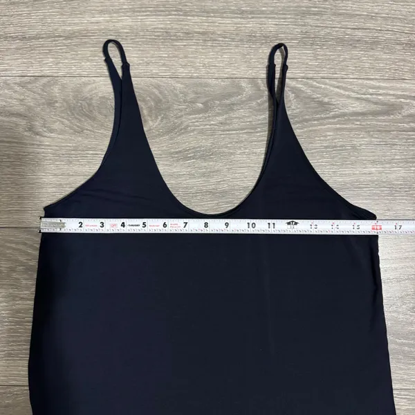 Zara W&B Collection Navy‎ Blue Scoop Neck Spaghetti Strap Tank Top Size M - Image 6