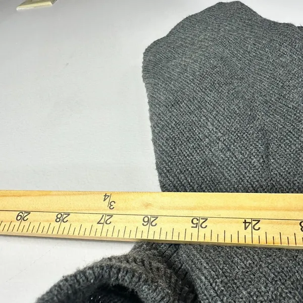 Talbots‎ Cardigan Sweater Womens Small Petite Gray Open Front Ribbed Knit Dolman - Image 6