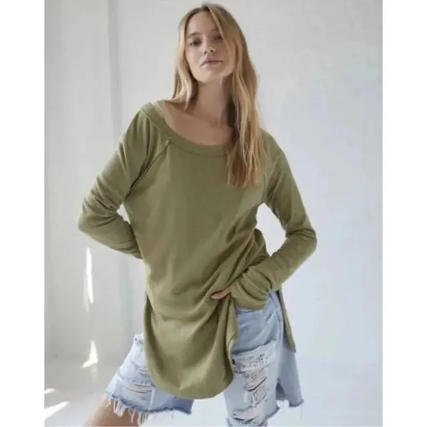 Free People We the Free Snowy Thermal top in Sunstone size XS - Image 2