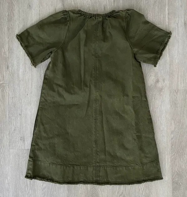 Free People When Hearts Align Green Denim Mini Dress - Image 3