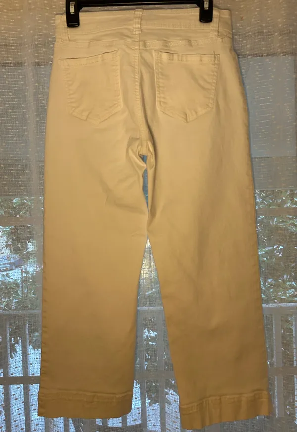 Buffalo David Bitton White Brigette High-Rise Crop Pant Size 4/27 - Image 3