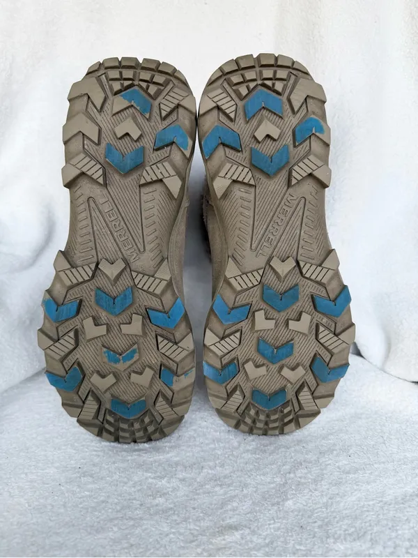Merrell IcePack waterproof Winter Boots Taupe Suede Faux Fur Sz 8 - Image 9