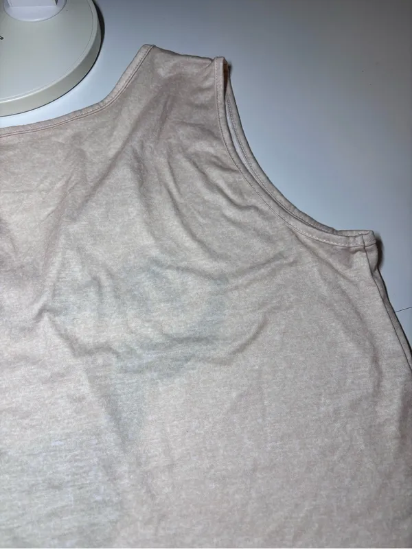 Women’s Cream Graphic Henley Tank Shirt - 'Not My First Rodeo' - Image 7