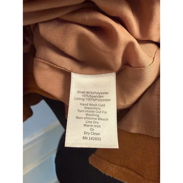 Sail to Sable STS Faux Suede 3/4 Ruffle Bell Sleeve Top Camel Brown Boho Western - Image 8