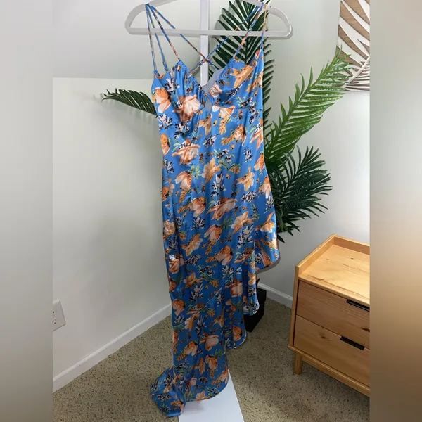 Nookie Simone Cut Out Dress in Blue Medium Womens Long‎ Gown - Image 8