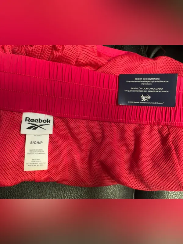 Reebok Women’s Relaxed Marathoner Track Shorts Pink Size Small NWT - Image 7