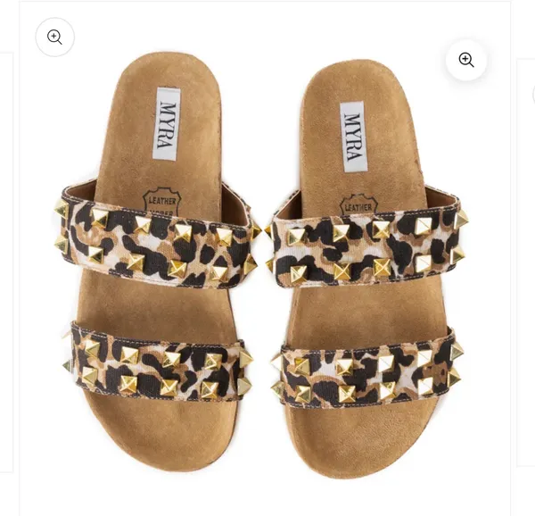 Myra Bags Leopard Bubble Sandals - Image 2