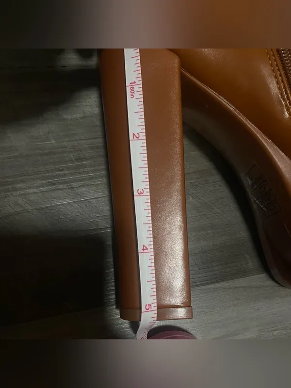 Miss Lola Brown Platform faux leather boots - Image 3
