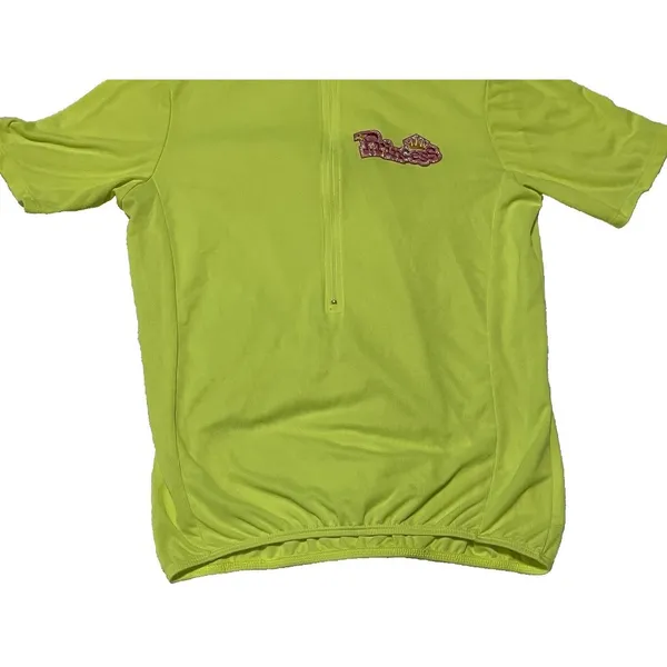 Performance Bike Bicycle Jersey Women’s Small Yellow Princess Logo Patch 3/4 Zip - Image 3