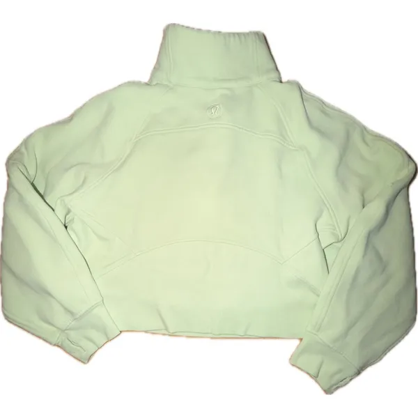 Lululemon Scuba Oversized Funnel Neck Half Zip Hoodie Lime Green Womens - Image 3
