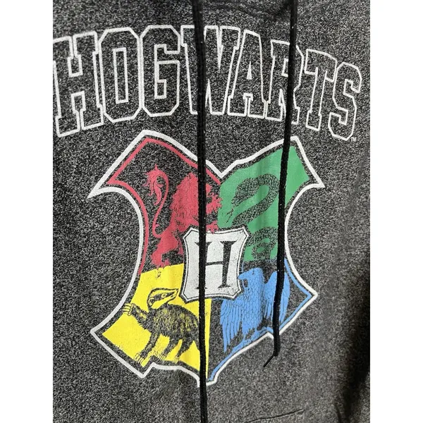 Harry Potter Wm‎ Med Hogwarts Houses Graphic Drawstring Hoodie Fan Novelty - Image 3