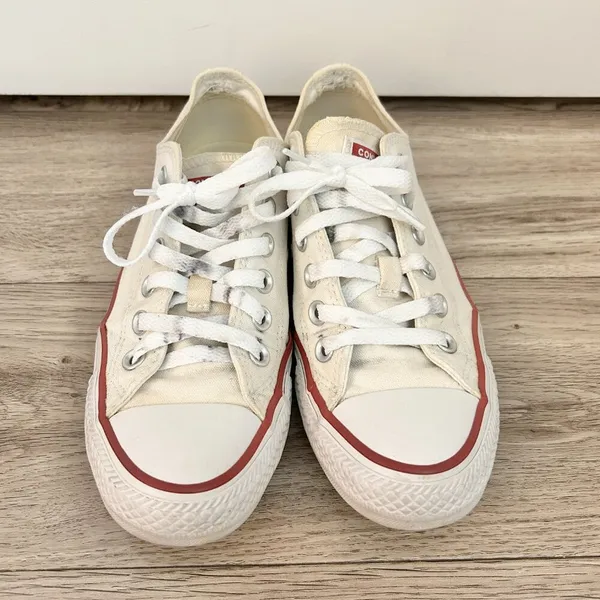 Converse Women's White Low Top Sneakers Size 6.5 - Image 3