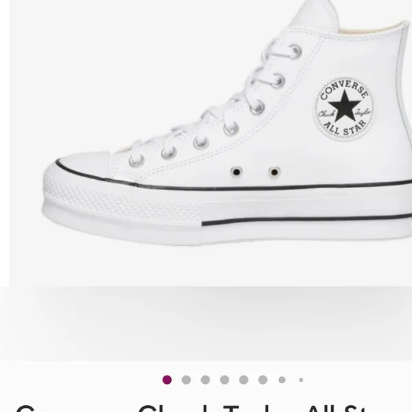 Converse Chuck Taylor All Star leather high tops. White size women’s 6.5 - Image 3
