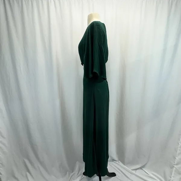 Reformation Benny Dress 4 Green Cut Out Flutter Sleeve Maxi Cali-Cool Bobo Chic - Image 5
