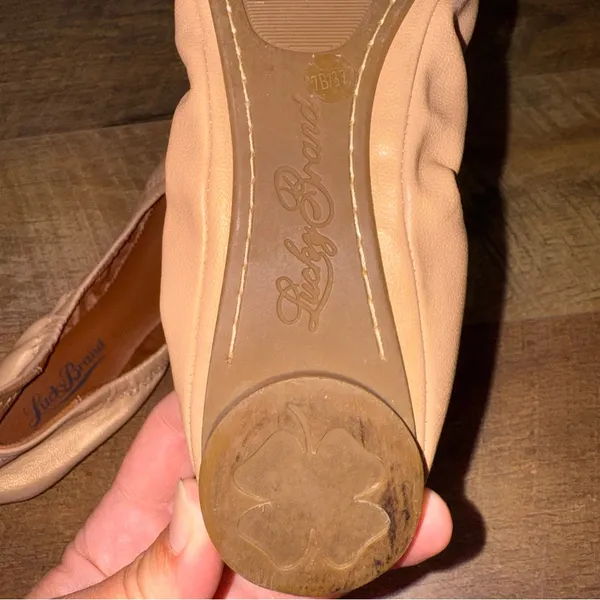 Lucky Brand Emmie Gold/Metallic Nude Ballet Flats – Size 7/37 - Image 8