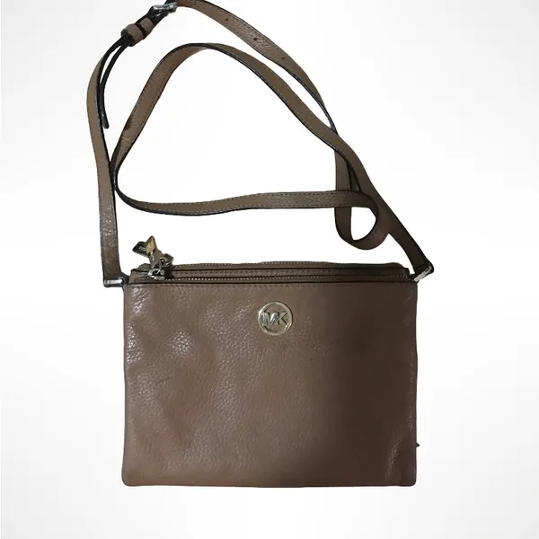 Michael Kors Brown Leather Messenger Bag - Image 2