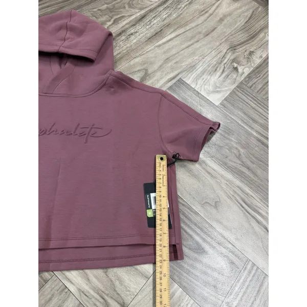 Alphalete Woman’s ELMTS Half Sleeve Crop Hoodie - Mauve , Size Medium - Image 8