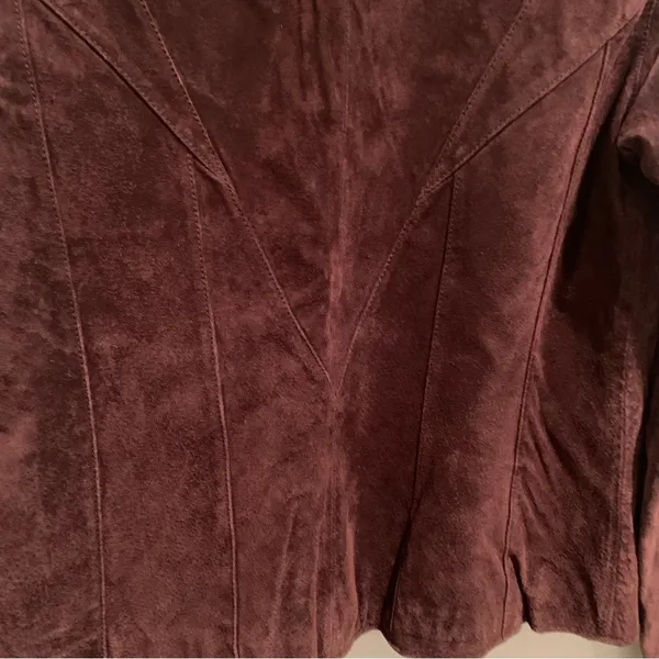 NWT Siena Espresso Chocolate Brown Leather Suede Blazer Jacket 10 - Image 6