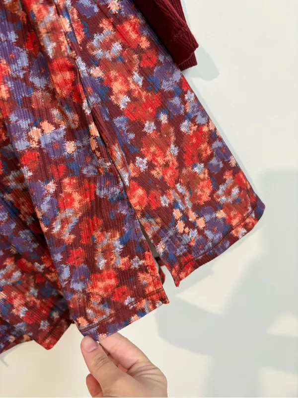 Cato‎ Floral 3/4 puff sleeve top red purple size XL - Image 5