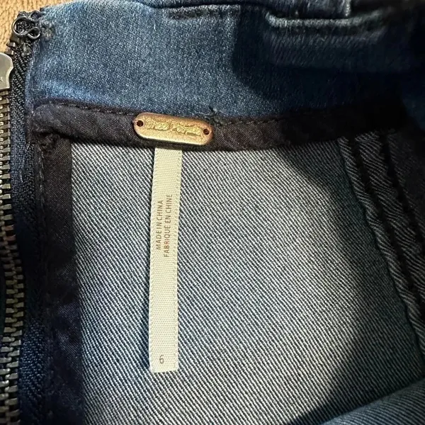 Free People Jean Skirt Size 6 Blue Denim - Image 5