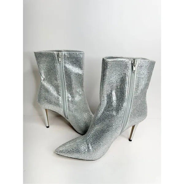 BP Ankle Booties Size 8.5 Athenna Crystal Pointed Toe High‎ Heel Boots - Image 6