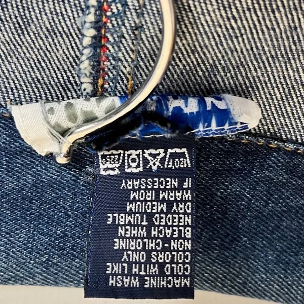 Vintage 90s Denim Chore Jacket Women 22 Blue Button Front Adriana Sport Pockets - Image 13