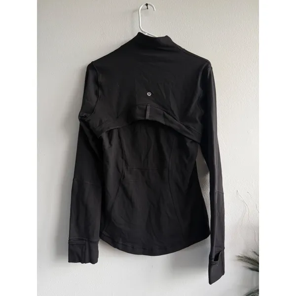 Lululemon Define‎ Jacket Black Full Zip Size 8 Breakaway from Cancer Logo - Image 3