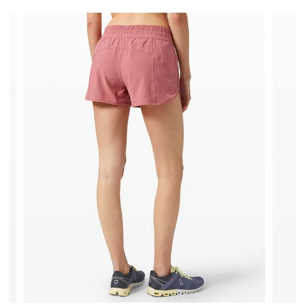 Lululemon Track Shorts Mid-Rise Lined Short 4" Womens 4 Pink W7AZ2S - Image 6