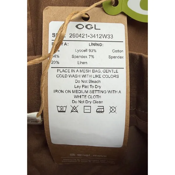 OGL Burnt Orange Maxi Flare Skirt Lyocell Linen Blend A Line NWT Small - Image 8