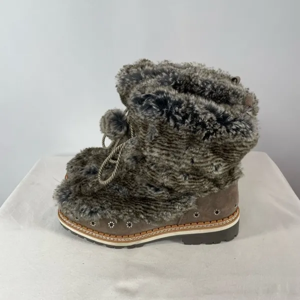 Sam Edelman Blanche Fur Boot‎ in Grey Brown Size 8.5 - Image 6