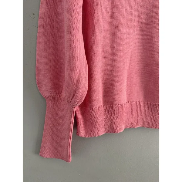 NWT Tuckernuck Mixed Berry Pink Crochet Bettina Sweater Size Medium - Image 5