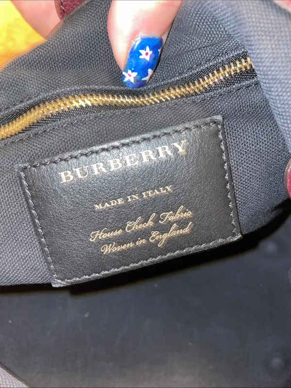 Burberry Canterbury House Check Canvas Leather Tote Shoulder Bag - Image 14
