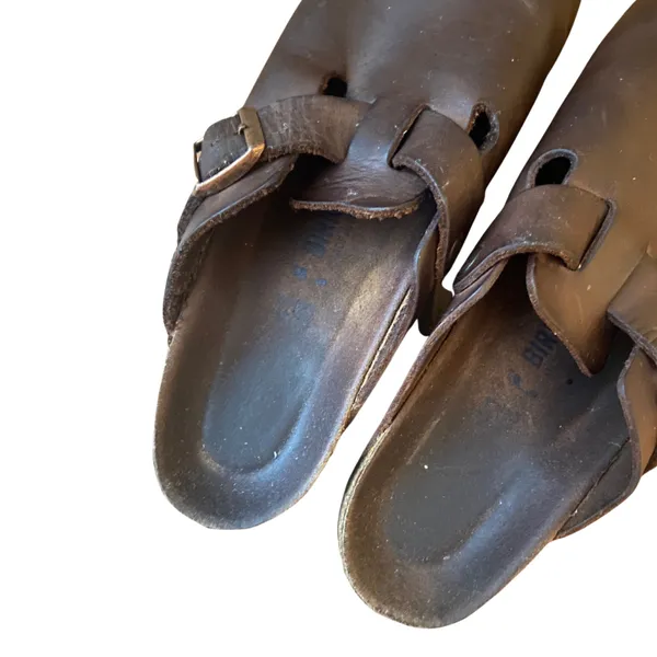 Boston Oiled Brown Leather Clogs 🔥 - Image 7